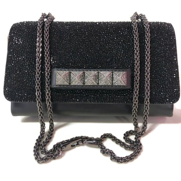 Valentino Black Crystal Noir Va va voom Rockstud - Picture 1 of 6